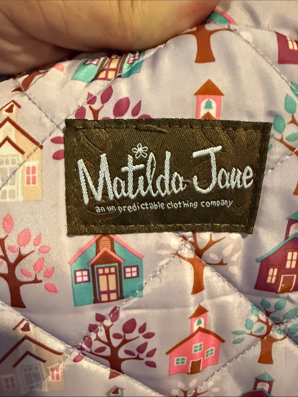 Matilda Jane Coral Pink Floral Quilted Kids Backpack with Teal Accents - Picture 10 of 11
